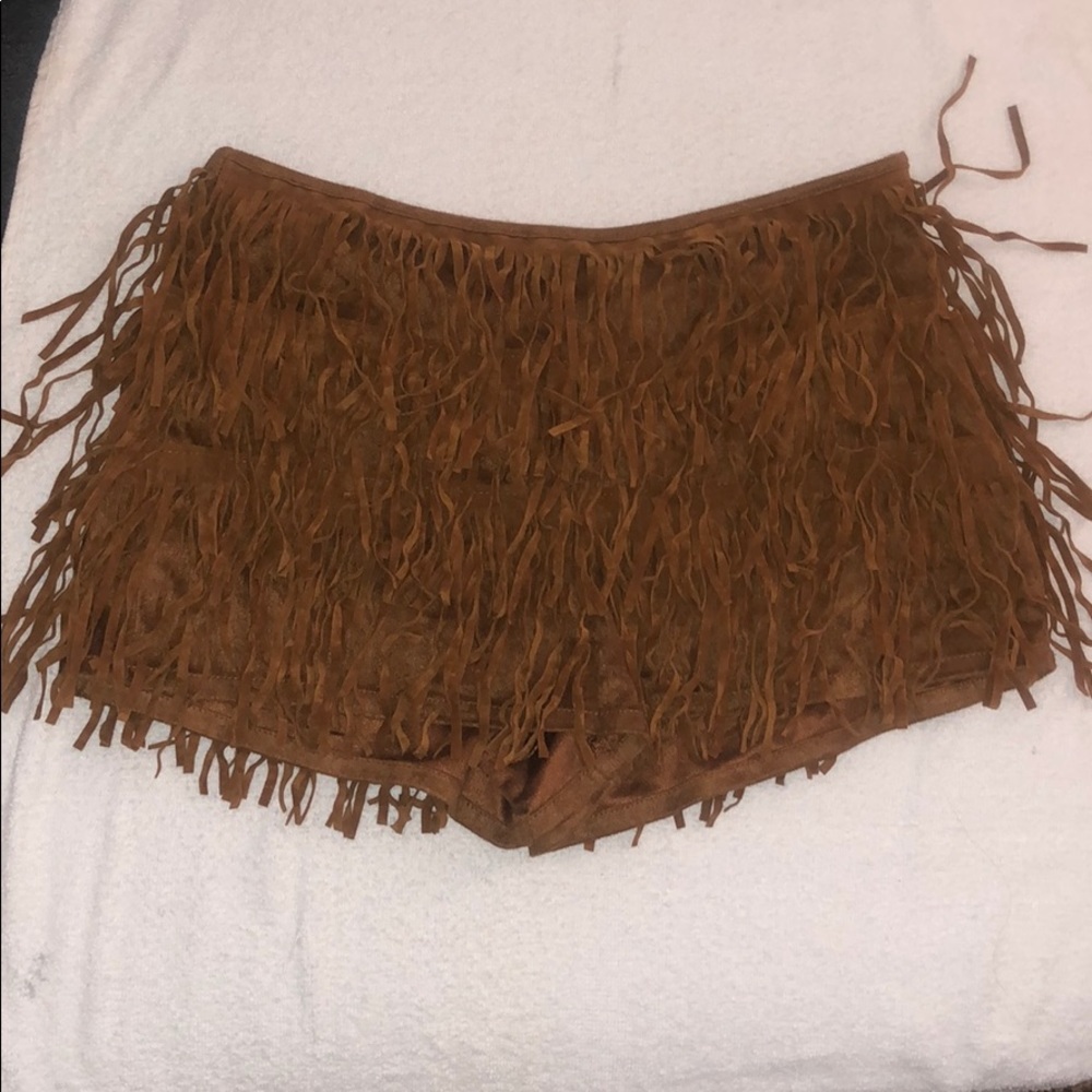 Fringe Suede Fashion Shorts